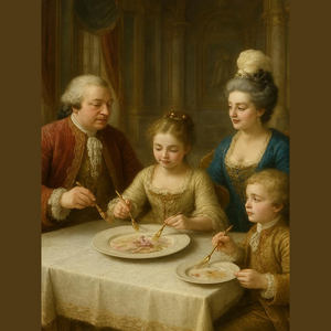 VTG. Dessert Plate and 6 Cake Forks In Original Box with Certificate - Italy